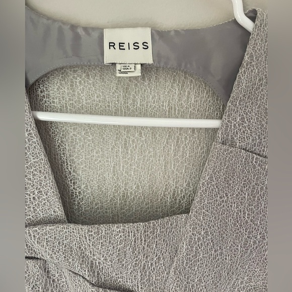 Reiss Gray Lace Mini Dress Size 2 - Picture 11 of 11
